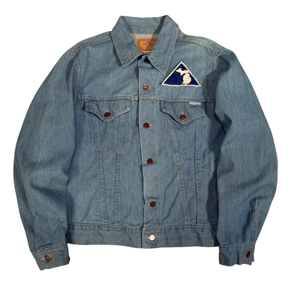 Vintage 70sCheyenne Truck Jacket Denim Michigan Patch Chevy USA Size 40 (S)